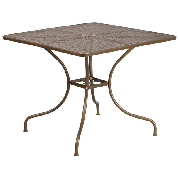 Zipcode Design™ Malbon Square Patio Table Outdoor Steel Square Patio